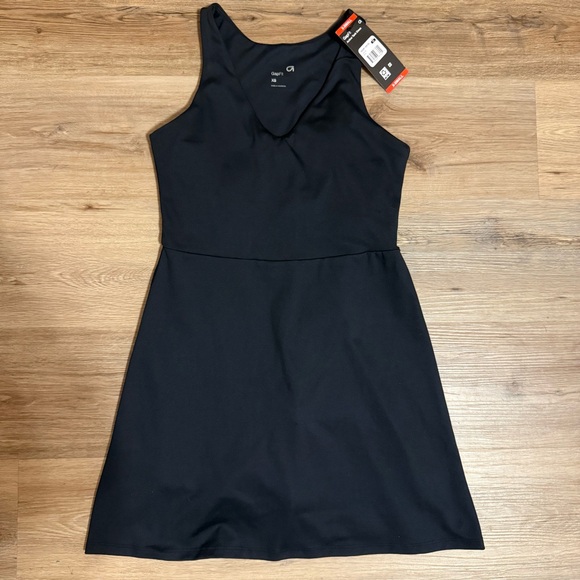 GAP GapFit Black Mini Active Tank Dress with Built in Shorts and Bra - Picture 1 of 5
